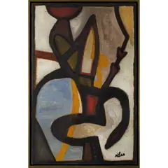 Composition by Jean-Michel Atlan, 1959, Huile sur toile, sold Dec 2015
