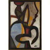 Composition by Jean-Michel Atlan, 1959, Huile sur toile, sold Dec 2015