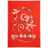 Chevauchée - rouge et brun by Joan Miró, 1969, Lithographie en couleurs, épreuve HC signée, sold Dec 2015