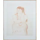Femme à la cigarette by Fernando Botero, 1984, Lithographie offset en couleurs, signée et numérotée 31/150, sold Dec 2015
