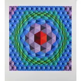 Composition en diamant - circa 1980 by Victor Vasarely, Sérigraphie en couleurs, signée et numérotée 197/250, sold Dec 2015
