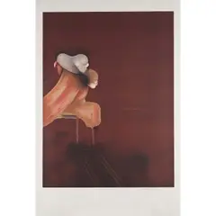 Second version of the triptych 1944/1988, 1990- partie gauche by Francis Bacon, Lithographie en couleurs, épreuve HC signée (édition numérotée à 30), sold Dec 2015