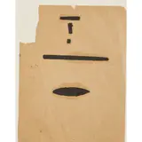 Synthèse abstraite by Cosmas Xenakis, Huile sur papier, sold Nov 2015