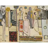Femmes à la mer by Cosmas Xenakis, 1955-59, Huile sur toile, sold Nov 2015