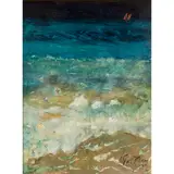La mer by Lydia Gravanis, 1992, Huile sur toile, sold Nov 2015