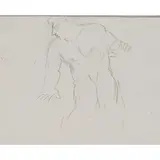 L'ailé by Alecos Fassianos, Crayon sur papier recto-verso, sold Nov 2015