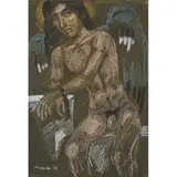 Ange avec des menottes by Yannis Tsarouchis, 1976, Acrylique et crayon de couleur sur papier, sold Nov 2015