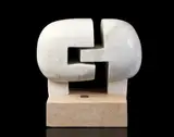 Couple Platonique by Pierre Szekely, 1989, Marbre blanc de Carrare et marbre rose de Transdanubie, sold Nov 2015