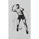 Arthur Cravan déguisé en femme by Eduardo Arroyo, 1994, Mine de plomb et crayon de couleur sur papier, sold Oct 2015