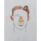 Young Perez by Eduardo Arroyo, 1985, Aquarelle et mine de plomb sur papier, sold Oct 2015