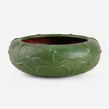 Low Bowl With Leaves And Buds by Norma Peirce for Grueby Faience Company, sold Sep 2017