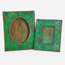Two Pine Needle Picture Frames by Tiffany Studios, sold Sep 2017