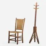 Chair And Coat Rack by Rustic Hickory Furniture Co., sold Sep 2017