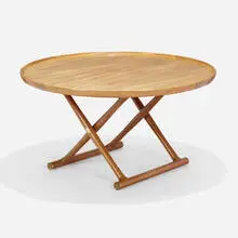 Egypt coffee table by Mogens Lassen, c. 1940, mahogany, brass, sold Apr 2023
