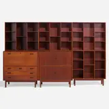 Module storage unit by Peter Hvidt & Orla Mølgaard-Nielsen, 1952, teak, sold Apr 2023