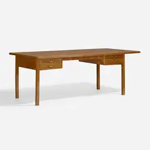 Desk by Christian Fallesen, 1954, rosewood, beech, brass, sold Apr 2023