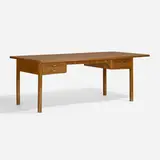 Desk by Christian Fallesen, 1954, rosewood, beech, brass, sold Apr 2023
