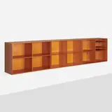 Wall-mounted bookcases, set of three by Mogens Koch, c. 1960, pine, sold Apr 2023