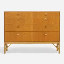 Cabinet by Børge Mogensen, 1940, oak, brass, sold Apr 2023