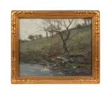 Brook in the Catskills - circa 1925 by Charles P. Gruppé, oil on canvas, sold Jan 2025