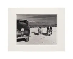 Winter Tourists on the Beach by Marion Post Wolcott, gelatin silver print on paper, sold Feb 2025
