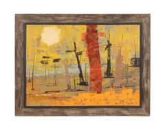 Untitled - Brutalist Style Landscape - 1950s by Marcelin Cardinal, oil on canvas, sold Feb 2025