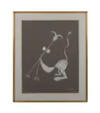 Untitled - Sphinx - 1957 by Jean Cocteau, pastel on paper, sold Feb 2025