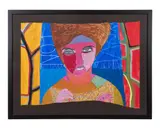 Not Now'- 1986 by Robbie Tillotson, acrylic and mixed media on paper, sold Feb 2025