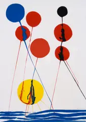 signed lithograph "Balloons by Alexander Calder, lithograph on paper, sold Sep 2021