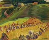 St. Urbain by Kathleen Francis Daly Pepper, oil on board, sold Dec 2020