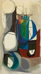 Non Objective (Bluish) by Tom Hodgson, oil on board, sold Dec 2020