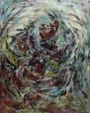 Voices from the Past by Daphne Odjig, oil on canvas, sold Dec 2020