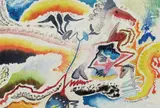 Prehistoric World (1945) by Jock Macdonald, watercolour, sold Dec 2020
