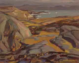 Ungava Bay by A. Y. Jackson, oil on panel, sold Dec 2020