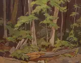 Woodland, Oxtongue by A. J. Casson, oil on board, sold Dec 2020