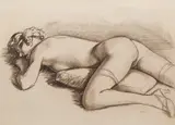 Nude (circa 1928) by John Goodwin Lyman, charcoal on paper, sold Dec 2020