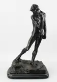 Untitled by A. Rodin signed, bronze nude sculpture on marble base, sold Jul 2023