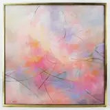 color field abstract by Henry Bahm, oil on canvas, sold Jul 2023