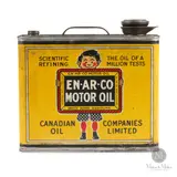 Enarco Motor Oil 1/2 Gallon Tin by Canadian Oil Companies, Lithographed Tin, sold Apr 2022