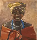 Portrait of a Woman by Lucy Mary Wiles, oil on canvas board, sold Mar 2022