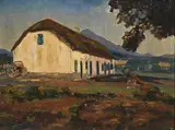 Barn in a Cape Landscape by Sydney Taylor, oil on canvas mounted on board, sold Mar 2022