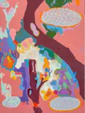 Untitled by Lawrence Glickman, 2014, acrylic on canvas, sold Apr 2023