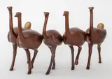 Ostriches Running by Loet Vanderveen, bronze, sold May 2023