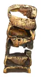 Untitled by Esther Fuhrman, bronze sculpture comprising rectangular blocks with orange resin, sold May 2023