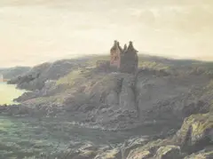 Dunskey Castle by J. Dalrymple, 1875, oil on canvas, offered Aug 2025