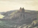 Dunskey Castle by J. Dalrymple, 1875, oil on canvas, offered Aug 2025