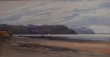Coastal landscape at low tide - Deganway by John Cuthbert Salmon, watercolour, offered Aug 2025