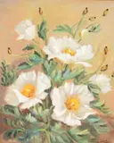 Still life studies of flowers by Vera Caudwell, oil on canvas, offered Aug 2025