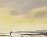 Untitled but thought to be County Clare by Desmond Turner, watercolour, offered Aug 2025