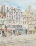 Lawnmarket by Isobel Gardiner, watercolour, offered Aug 2025
